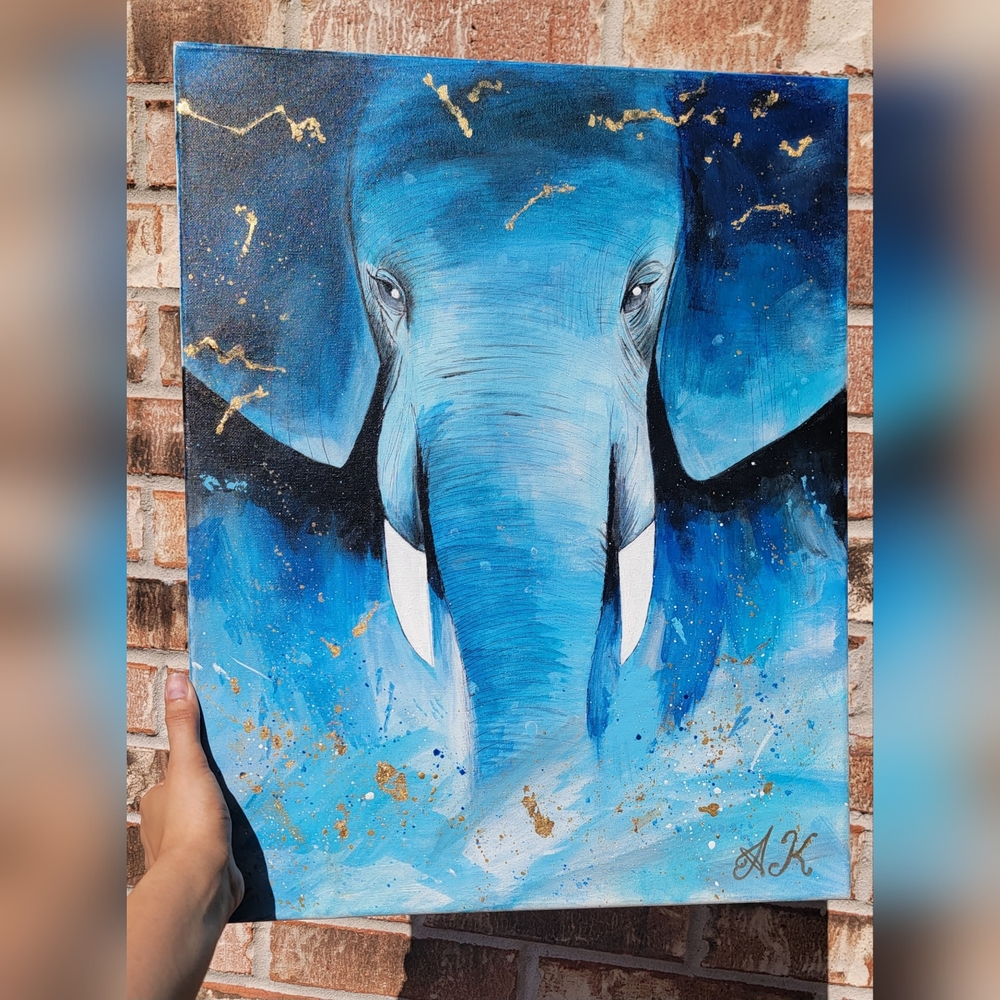 Acrylic elephant painting